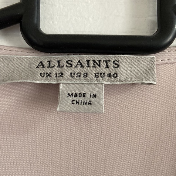 All Saints Rila Dusty Rose Colour dress SZ 8 - Picture 3 of 7